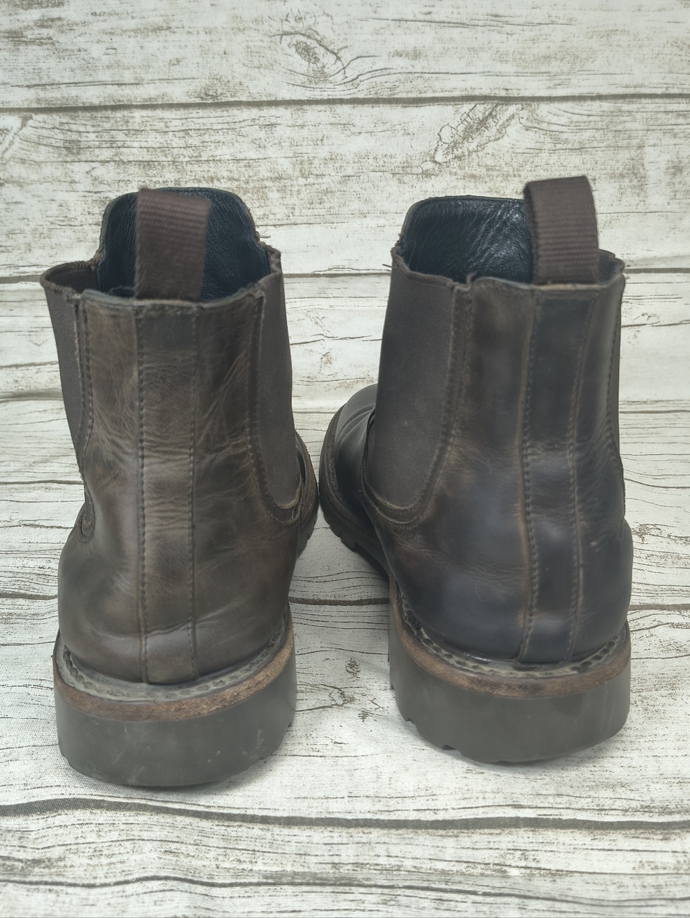 Thursday Brown Oiled Leather Slip On Chelsea Boots Size Men 11 - Picture 5 of 6